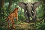 Wild Tiger vs Elephant Fight